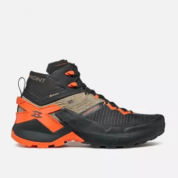 Garmont 9.81 Onyx Mid GTX Approach Shoes - Raven Black/Pale Beige, EU 46