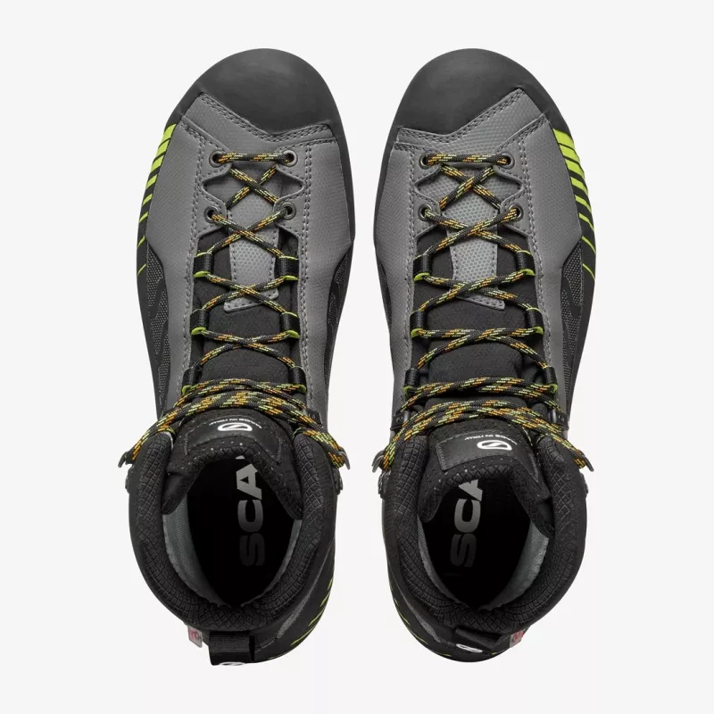Scarpa Ribelle Lite HD Mountaineering Boots - Iron Gray/Lime - Size 47 EU