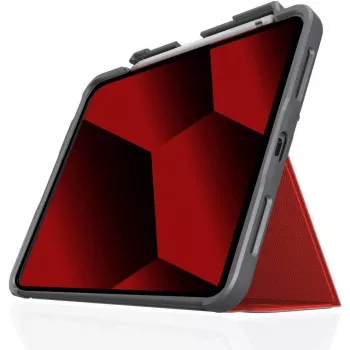 STM Dux Plus Case for Apple iPad 10.9-inch (10th Gen, 2022) - Red/Transparent - Bulk