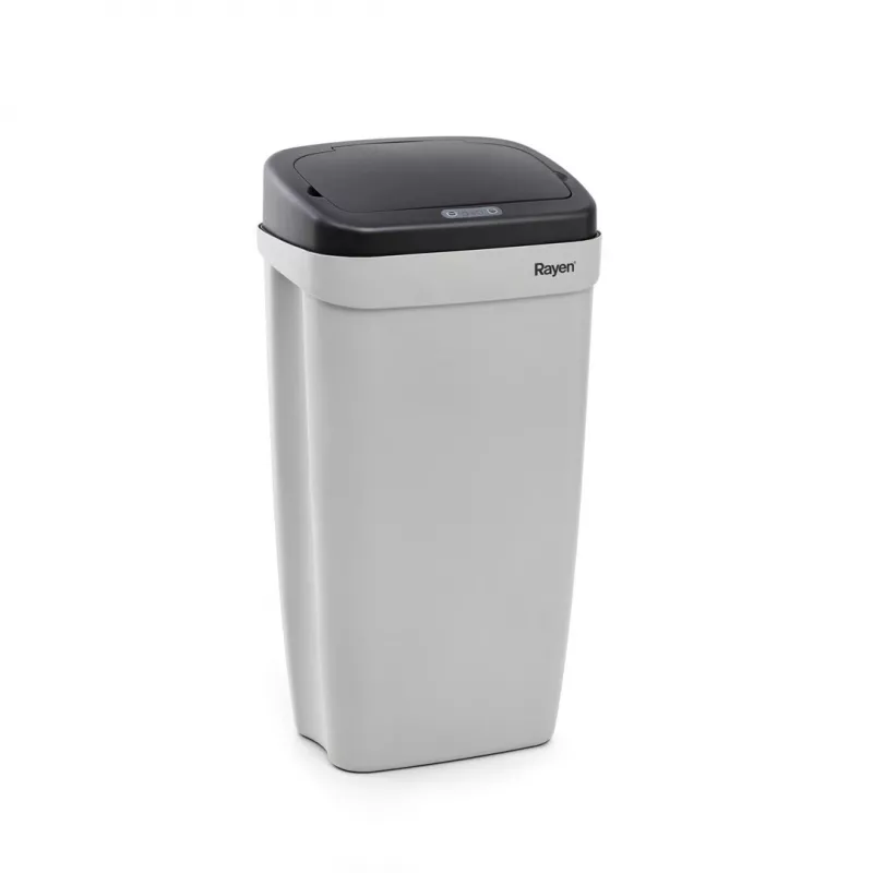 RAYEN 42L Automatic Sensor Trash Can with Infrared Motion Sensor, Stainless Steel, Silver