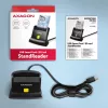AXAGON CRE-SM4NC USB-C Smart Card Stand Reader - Black