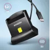 AXAGON CRE-SM4NC USB-C Smart Card Stand Reader - Black