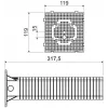 KOPOS MDZ-300_KB Mounting Plate for Insulated Facades 300x300 mm Grey