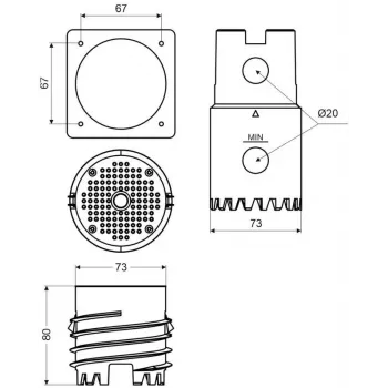 KOPOS MDFZ 80/VDZ_KB Electrical Junction Box IP65 Grey 80mm