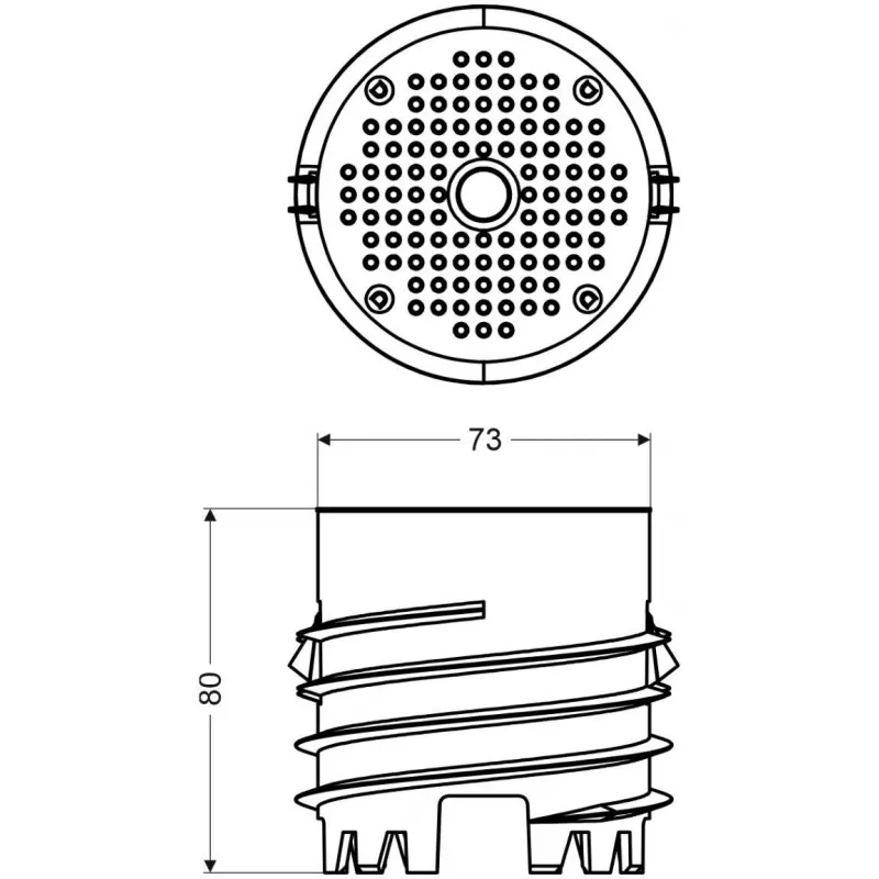 KOPOS MDFZ 80_KB Electrical Installation Box for Insulated Facades, Orange, 80 mm