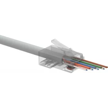 SOLARIX RJ45 Cat.5e UTP Pass-Through Connector SXRJ45-5E-UTP-EASY (100 pcs)