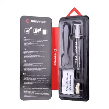 Rampage TM-220 Thermal Paste 2g for CPU 11W/m.K, Spatula + IPA