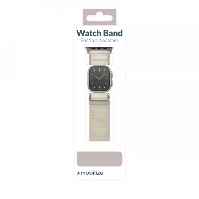 Mobilize Nylon Watch Band - Alpine - Titanium Connector - for Apple 38/40/41mm - Starlight