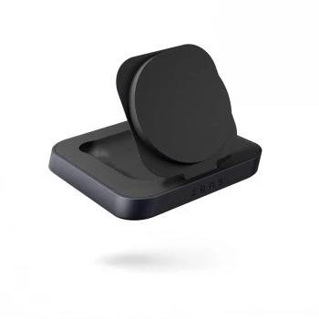 ZENS Magnetic Nightstand Charger - 20W Wireless Charging Stand for iPhone and AirPods (Black)