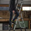 Batavia 7065240 Telescopic Stepladder 205cm, 150kg Load, Anodized Aluminum, Silver/Black
