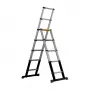 Batavia 7065240 Telescopic Stepladder 205cm, 150kg Load, Anodized Aluminum, Silver/Black