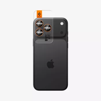 Spigen Optik Pro GLAS.TR EZ Fit Camera Protector 2-Pack - Tempered Glass Lens Protector for iPhone 16 Pro / 16 Pro Max / 17 Pro / 17 Pro Max (Orange)