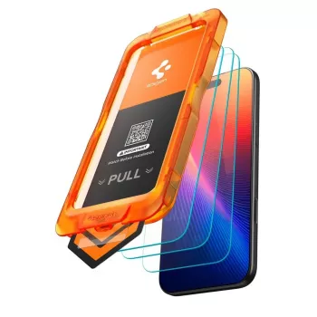 Spigen Glas.tR AlignMaster Slim 3-Pack Tempered Glass Screen Protector for Apple iPhone 17