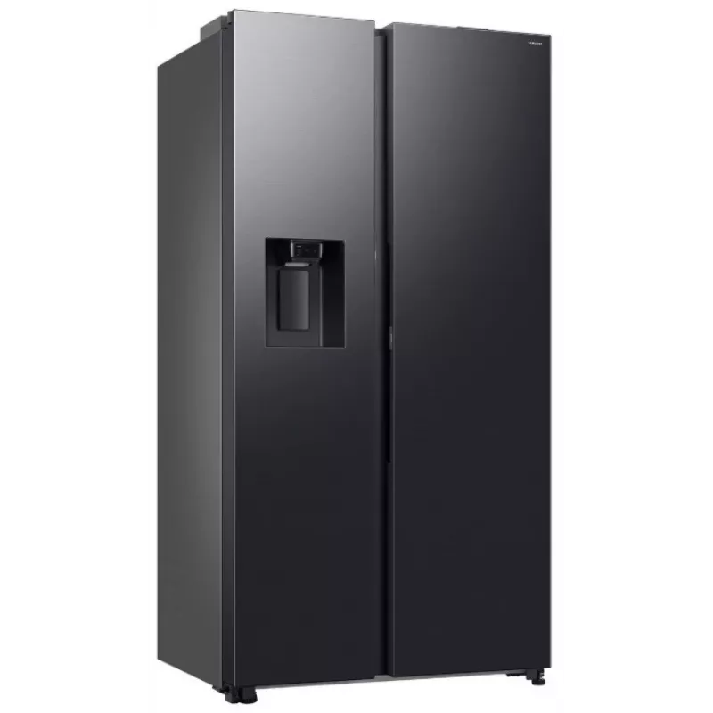 Samsung RS80F64KEFEO American Style Fridge Freezer, 615L, Total No Frost, Plumbed Water & Ice Dispenser, Refined Steel