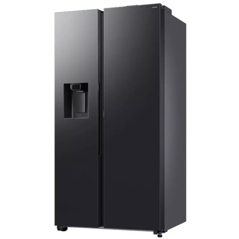 Samsung RS80F64KEFEO American Style Fridge Freezer, 615L, Total No Frost, Plumbed Water & Ice Dispenser, Refined Steel