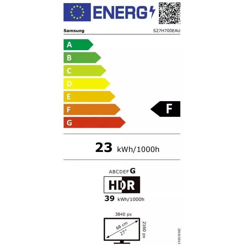 Samsung LS27H700EAUXEN 27 inch ViewFinity S7 S70H Monitor, UHD 3840x2160, 16:9, 300cd/m2, 5ms, HDMI, USB, DP