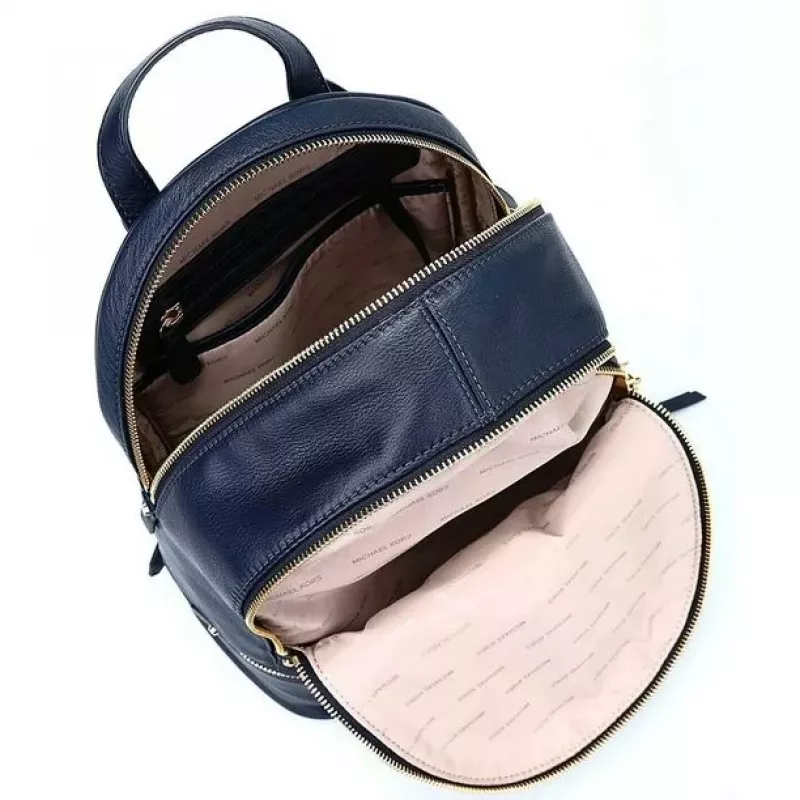 Michael Kors Rhea Backpack Navy Saffiano Leather Women's 27x26x14 cm