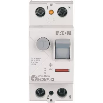 EATON PFL6 RCCB 25A 2P 30mA AC 6kA Residual Current Circuit Breaker