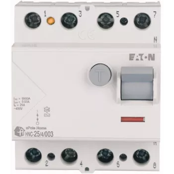 EATON Residual Current Circuit Breaker 25A 4P 4M 30mA AC 6kA