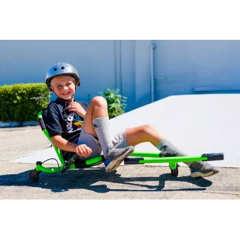 EzyRoller Spinner Pro X Green 360° Foot-Powered Go Kart for Ages 10+