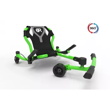 EzyRoller Spinner X Green 360° Drifting Ride-On for Kids 4-12 Years