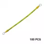 HISMART Grounding Cables with Connectors for Solar Modules, Copper, 4 mm², 20 cm, 100 pcs