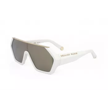 Philipp Plein Women's Sunglasses SPP047-3GFG Oversized Geometric Acetate UV400