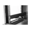 DELOCK 19 inch Support Rail Kit Adjustable 368-600 mm for Network Cabinet 1U Black 2 Pieces