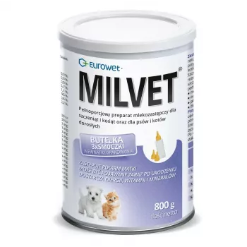 EUROWET Milvet Milk Replacer for Dogs and Cats - 800g