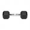 REBEL ACTIVE Rubber-Coated Cast Iron Dumbbells 2x5 kg