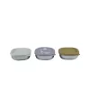 Beaba Stainless Steel Food Storage Container Set with Silicone Lids, 3 Pieces, Adventure Collection