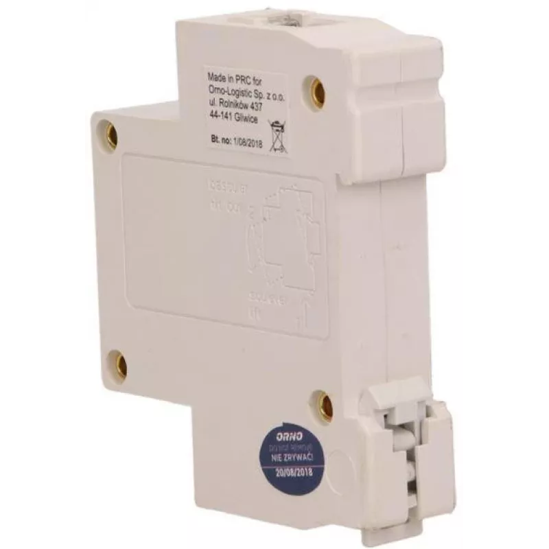 ORNO OR-DP-SB-133 Wired Doorbell Chime, DIN Rail 1 Module, 230V AC, 85 dB, White/Grey