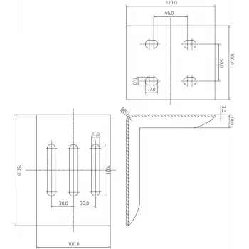 PSG 60.013.01 Overrun Device Support Bracket for Steelpress B-Series