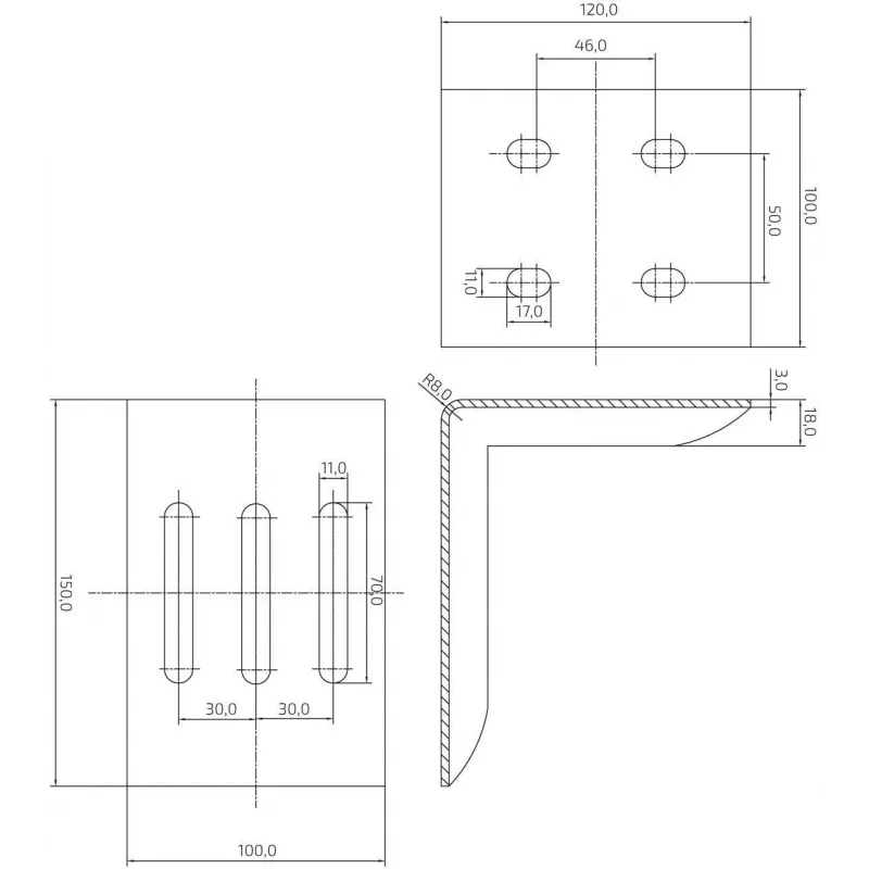 PSG 60.013.01 Overrun Device Support Bracket for Steelpress B-Series
