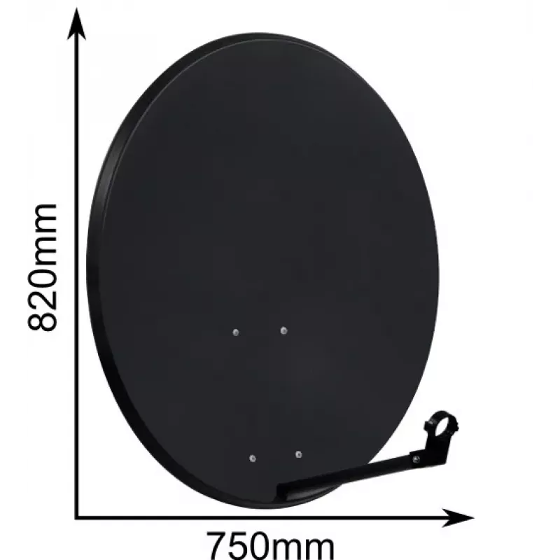 CORAB COR-800SAE-C 80 cm Offset Satellite Dish, Anthracite