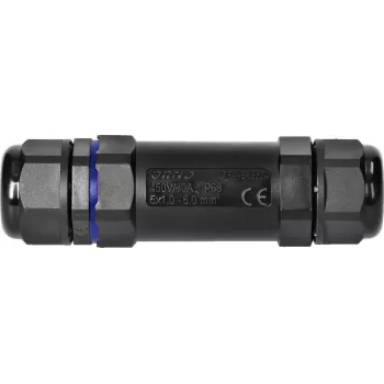 ORNO Straight Cable Connector M25 IP68 5x6mm² 450V/30A OR-AE-13604