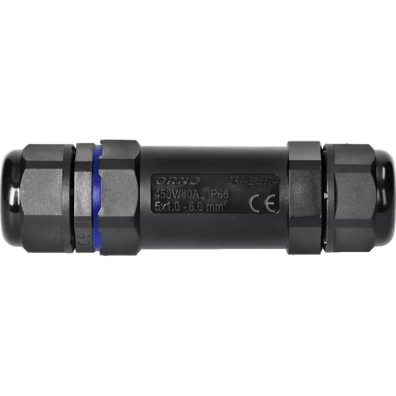 ORNO Straight Cable Connector M25 IP68 5x6mm² 450V/30A OR-AE-13604