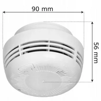 ORNO OR-DC-634 Photoelectric Smoke Detector with 9V Battery, 85 dB Alarm, EN 14604