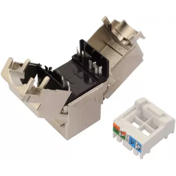 SOLARIX Cat.6 STP RJ45 Keystone Module Tool-less IDC Black