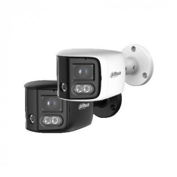 DAHUA IPC-PFW31259S-A180-E2-AS-PV-0280B 5MP Dual-Lens Panoramic Outdoor Network Camera with Active Deterrence, Two-Way Audio, and PoE/Wi-Fi
