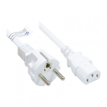 Good Connections Schuko Plug to IEC C13 Power Cable, White, 1m