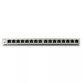 ZyXEL GS1100-16EP 16-Port Gigabit PoE+ Unmanaged Switch, 135W Budget, Fanless, Slimline