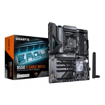 GIGABYTE B550 X EAGLE WIFI6E ATX Motherboard - AMD AM4, DDR4, 128GB, 2.5GbE, Wi-Fi 6E, Bluetooth 5.2, PCIe 4.0, Dual M.2, HDMI/DP