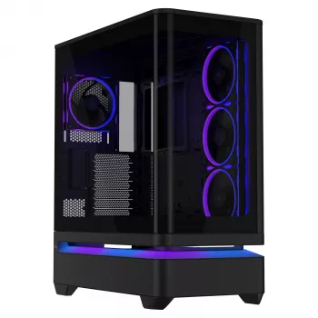 ASUS PRIME AP304 TG ARGB Micro-ATX Mini Tower Case, Tempered Glass, Black