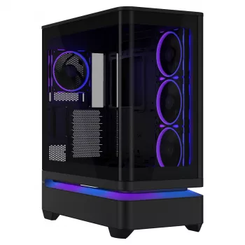 ASUS PRIME AP304 TG ARGB Micro-ATX Mini Tower Case, Tempered Glass, Black