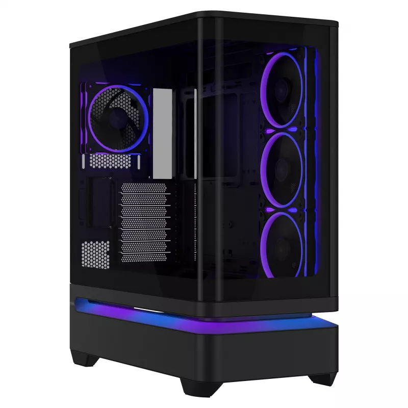 ASUS PRIME AP304 TG ARGB Micro-ATX Mini Tower Case, Tempered Glass, Black