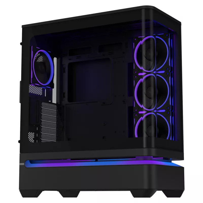 ASUS PRIME AP304 TG ARGB Micro-ATX Mini Tower Case, Tempered Glass, Black