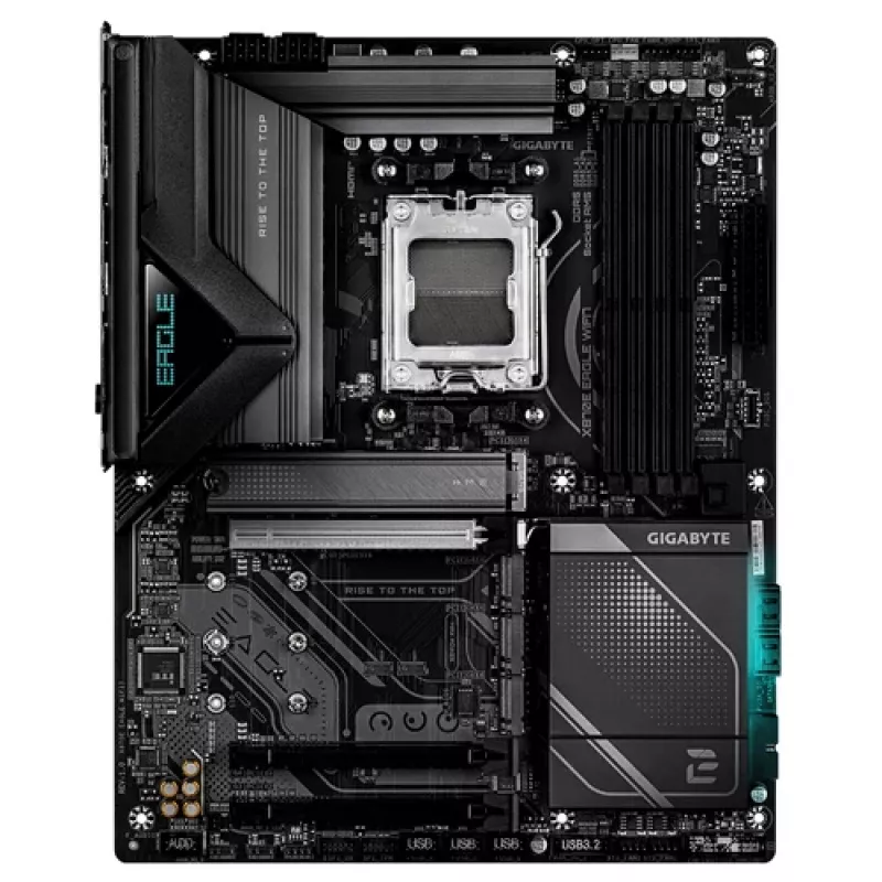GIGABYTE X870E EAGLE WIFI7 AM5 ATX Motherboard, DDR5, USB4, Wi-Fi 7, 5GbE, 4x M.2