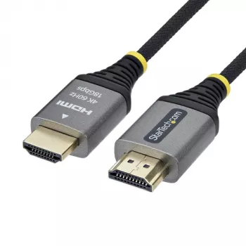 StarTech.com Premium High Speed HDMI Cable with Ethernet - 3 m - Black & Silver - 4K 60Hz, 1440p 144Hz, 18 Gbps, HDMI 2.0, Male to Male
