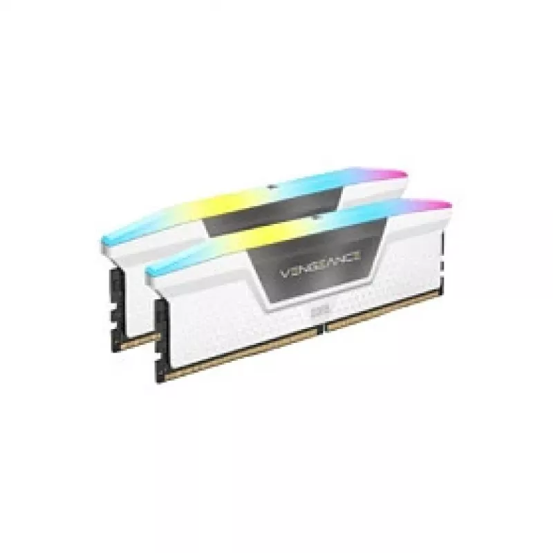 CORSAIR Vengeance RGB 32GB (2x16GB) DDR5 6000MHz CL38 White Dual Channel Kit